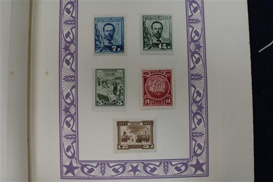 An album of Soviet stamps, 1928